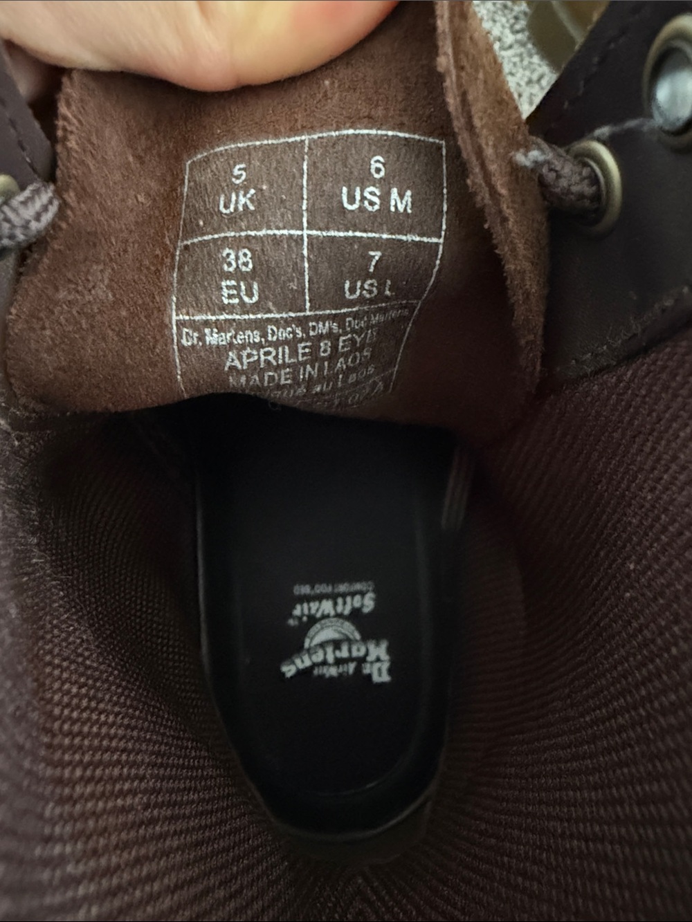 Dr. Martens Brown Suede Lace-Up Boots - Picture 5 of 6